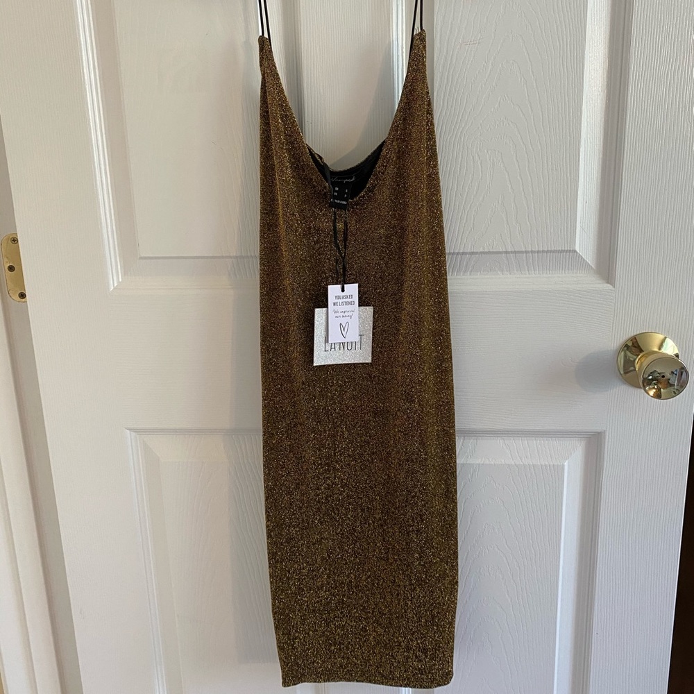 Gold Mini Dress